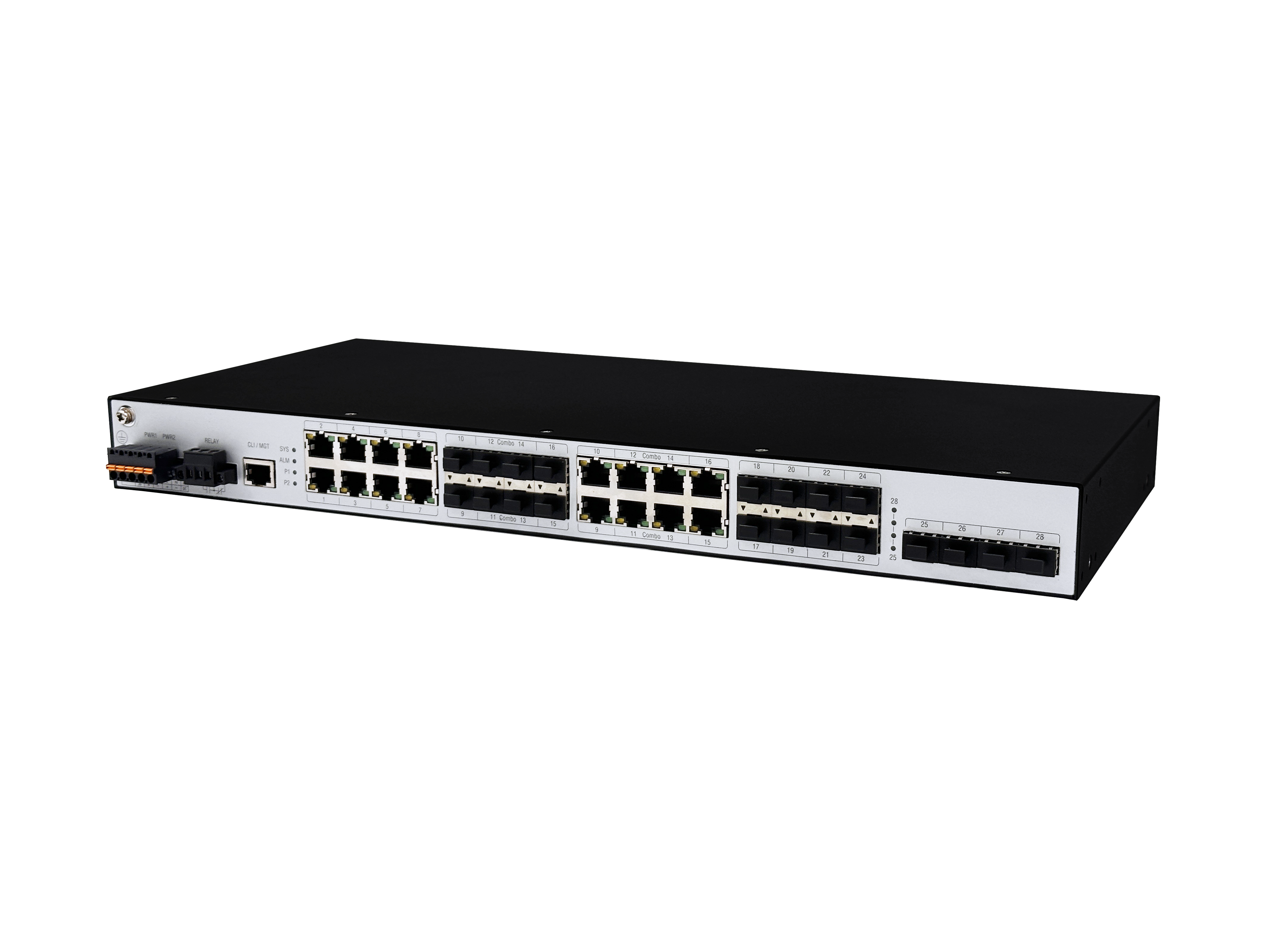 PAT4000 Series 28-Port Controllable Patriot Rackmount Layer-2 Power Industrial Switch